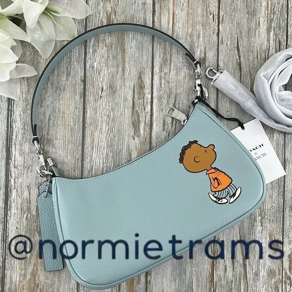 Coach X Peanuts Leather Teri Shoulder Bag With Franklin Crossbody Purse
